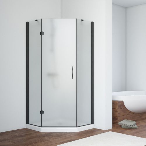 Душевой уголок Vegas-Glass AFA-Pen TUR+NOVO AFA-Pen NOVO 120 02М 10 L 120х120 стекло матовое профиль черный матовый без поддона