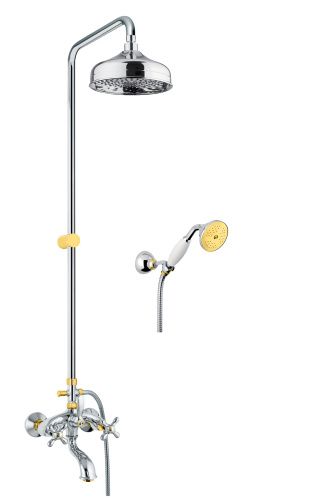 Душевая стойка Fiore 26CO0615 настенная цвет хром/золото