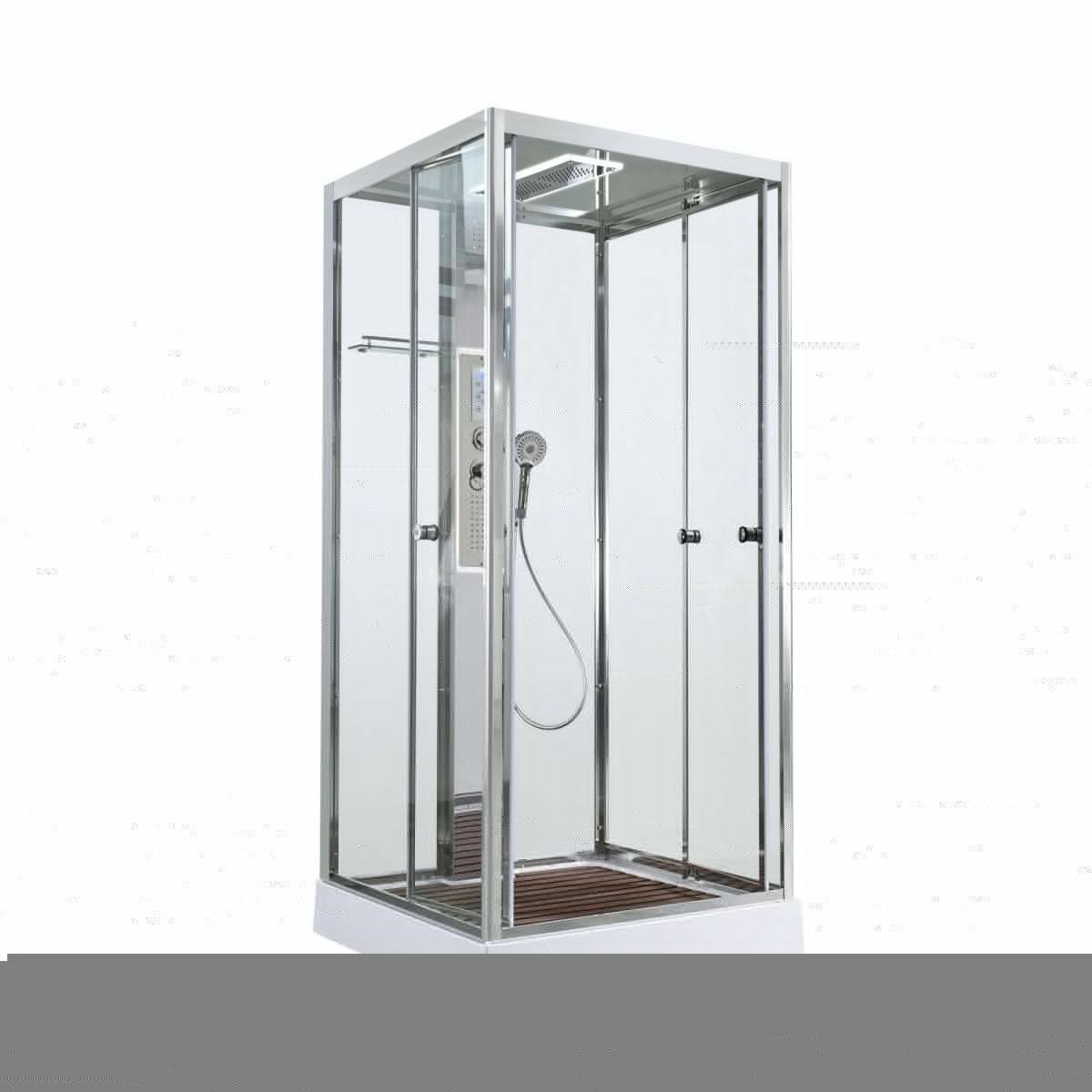Душевая кабина AvaCan Z Z1910LED 100х100 квадратная с крышей ориентация универсальная - фото 3