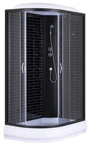 Душевая кабина Loranto CS-66120-20R GB 120 80х120 прямоугольная/асимметричная с крышей
