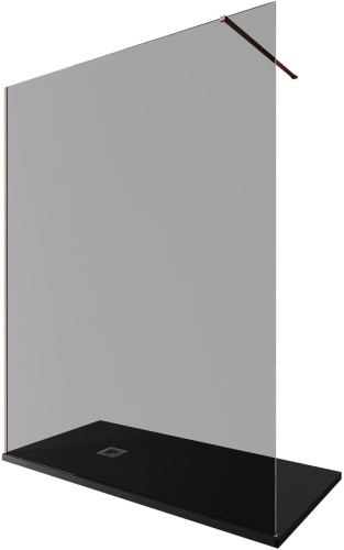 Душевая перегородка Allen Brau Infinity 3.21036.60.T 160х200 стекло тонированное профиль медь брашированная