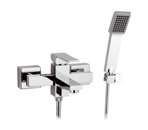 Смеситель для ванны Remer Qubika Q02 настенный хром
