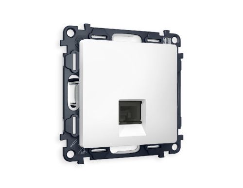 Комплект механизма телефонной розетки RJ-11(4P4C) со шторкой Ambrella Volt Alfa (Алфа) MA132030