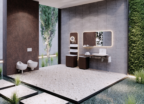 Тумба с раковиной Creavit Foglia FL3068.01 45x40x64