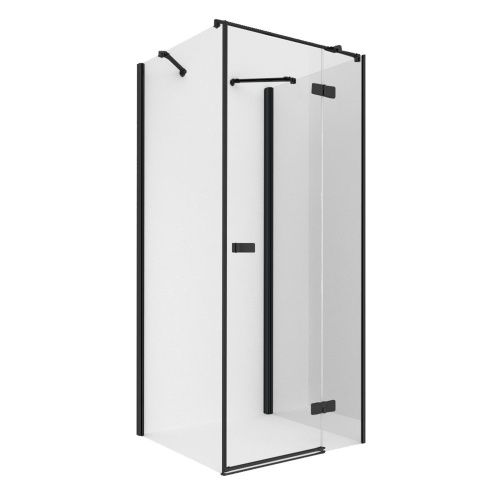 Душевой уголок New Trendy REFLEXA Black EXK-5032 120х100 стекло прозрачное профиль черный без поддона