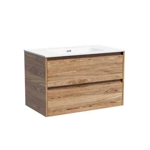 Тумба под раковину Sancos Libra LB80ECH 79х45х50 подвесная цвет дуб чарльстон