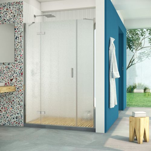 Душевая дверь Vegas-Glass AFP-F Retta AFP-F Retta 150 08 02 L 150х200 стекло рифленое профиль хром