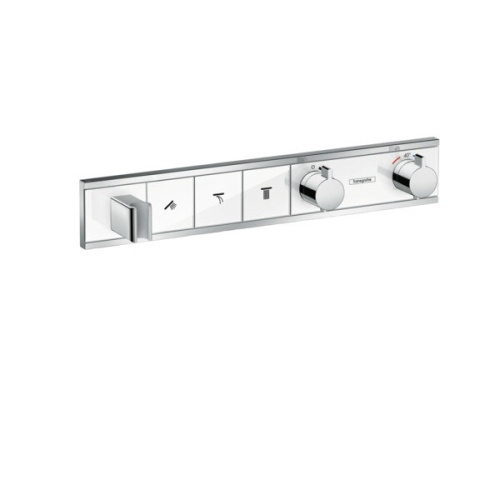 Смеситель Hansgrohe RainSelect 15356400 настенный встраиваемый хром/белый с термостатом