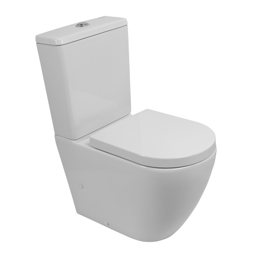 Унитаз напольный с бачком BelBagno SFERA-TOR BB2141CP-TOR/BB2141T/BB865SC белый с сиденьем микролифт безободковый смыв торнадо