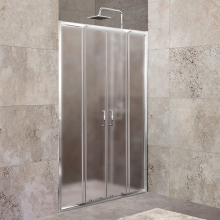 Душевая дверь BelBagno UNIQUE UNIQUE-B-2-170/200-P-Cr стекло рифленое профиль хром глянцевый