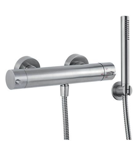 Смеситель Emmevi Filoinox 85300B/IN настенный сталь с термостатом