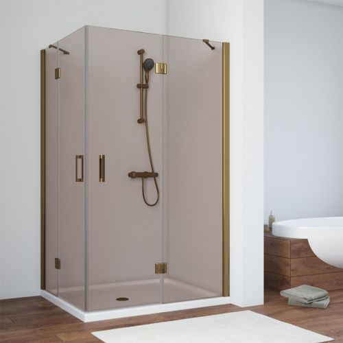 Душевой уголок Vegas-Glass AFA-F TUR+NOVO AFA-F TUR NOVO h1890 90*80 05 05 R 90х80 стекло тонированное профиль бронза без поддона