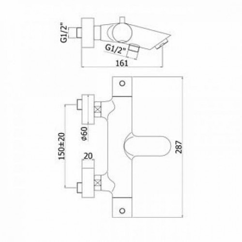 Смеситель для ванны с душем Paffoni Light LIQ022HGSP настенный золото - фото 2