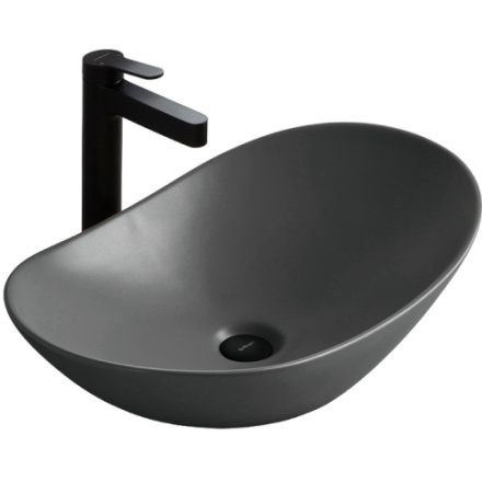Раковина BelBagno 36 см BB1404-H311 накладная цвет серый матовый