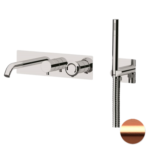 Смеситель для ванны Remer Element ET53D2RP встраиваемый в стену медь брашированная без термостата