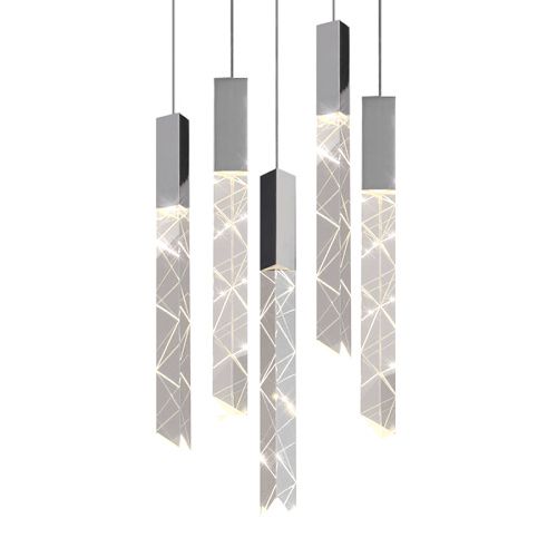 Светильник подвесной Delight Collection Trinity (Триниты) OM8201013-5 chrome