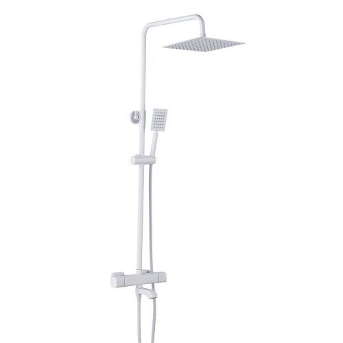 Душевая стойка Shevanik S3096C настенная цвет белый с термостатом