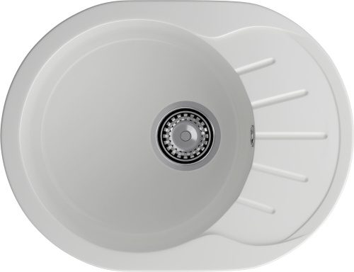 Кухонная мойка Granfest Rondo R-580L иней 58х45 цвет белый