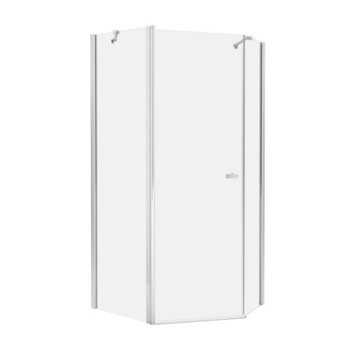 Душевой уголок New Trendy NEW SOLEO Chrome K-0739 100х80 стекло прозрачное профиль хром без поддона