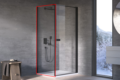 Душевая дверь Kolpa-San POLARIS 515860 100х200 стекло прозрачное профиль серебро