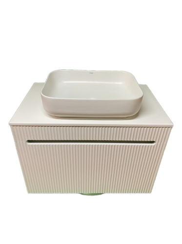 Тумба с раковиной Sintesi STL.W7815_SIN-LVB-APP-409 80х55х50 подвесная цвет белый