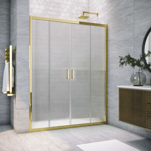 Душевая дверь Vegas-Glass Z2P TUR+NOVO Z2P TUR NOVO 220 09 Moru 220х200 стекло рифленое профиль золото