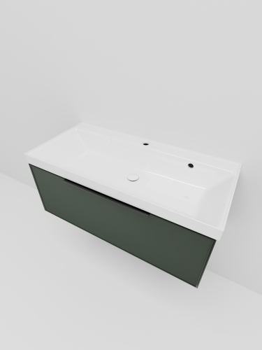 Тумба с раковиной La Fenice SIMPLA NFNC-01-SIM-G-100-3-100 101х36х47 подвесная цвет серо-зеленый