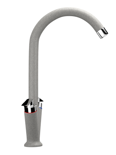 Смеситель для кухни Ulgran Classic U-011-310 на раковину серый без термостата
