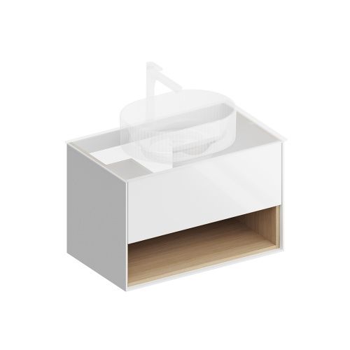 Тумба под раковину Kerama Marazzi PLAZA PLB.M.80.1\WHT.V 78х47х51 подвесная цвет белый