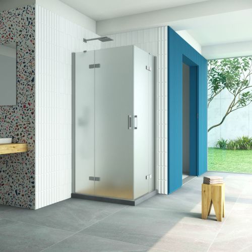 Душевой уголок Vegas-Glass AFA-F Retta AFA-F Retta 90*80 07 10 L 90х80 стекло матовое профиль хром без поддона