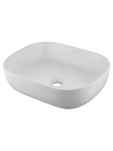Раковина из сантехнического фарфора Wonzon & Woghand Tahoe WW-RN41286-MW 50х41 накладная цвет белый без отверстий под смеситель