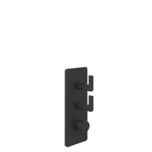 Смеситель для душа Gessi Inciso 58204#299 встраиваемый в стену черный с термостатом (внешняя часть)