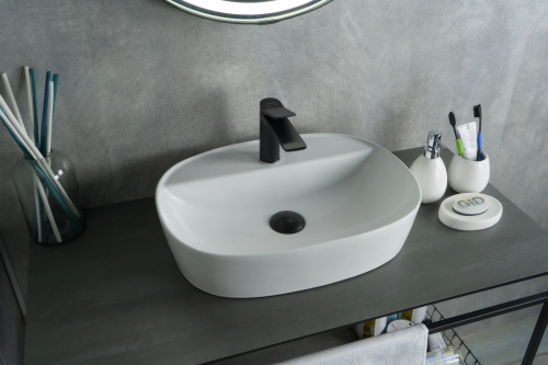 Раковина Gid Lago 50 см N9045 (51166) накладная цвет белый