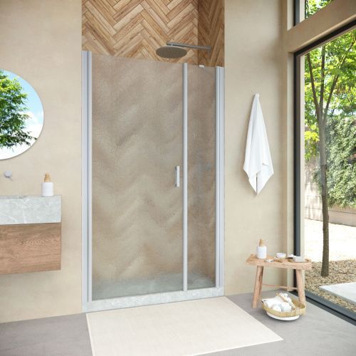 Душевая дверь Vegas-Glass EP-F-2 NOVO EP-F-2 NOVO 100 07 02 L 100х190 стекло рифленое профиль хром