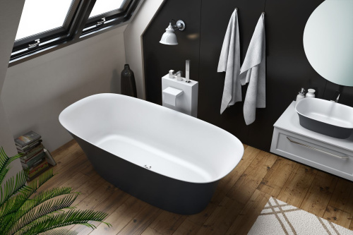 Ванна из искусственного камня Kolpa-San BLANCHE 561310 180х85 отдельностоящая овальная с ножками