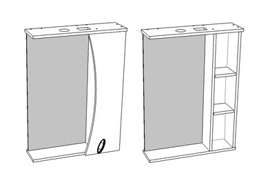 Зеркало-шкаф Corozo Наина SD-00000298 59х15х74 подвесной цвет белый - фото 4