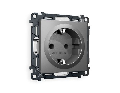 Комплект механизма розетки с/з со шторками Ambrella Volt Alfa (Алфа) MA657010
