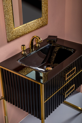 Тумба под раковину Armadi Art Monaco 866-080-BG 80х50х84 напольная цвет черный