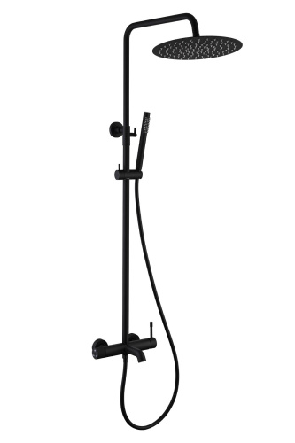 Душевая стойка Boheme Uno 468-B настенная цвет черный