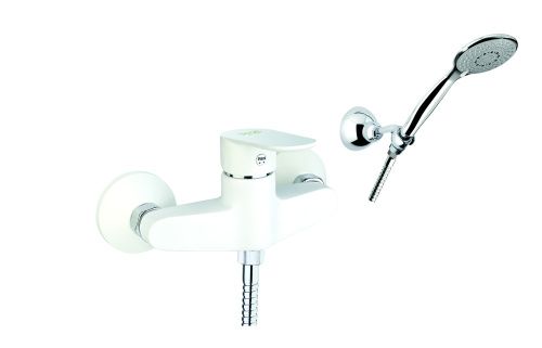 Смеситель для ванны и душа Fiore 81WX6510 настенный белый/хром