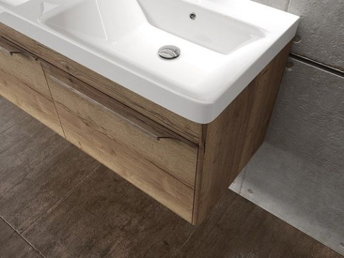 Раковина керамическая IBX Round PARIS120 120х46 встраиваемая цвет белый 1 отверстие под смеситель