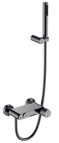 Смеситель Boheme Stick 123-SGM.2 настенный графит глянцевый