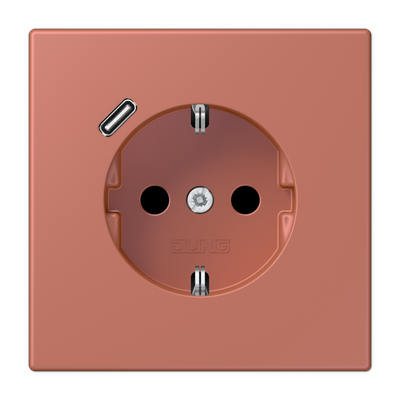 Розетка 2K+З USB Typ C Jung Les Couleurs Le Corbusier (Лес Цоулеурс Ле Цорбусиер) LC1520-18C236