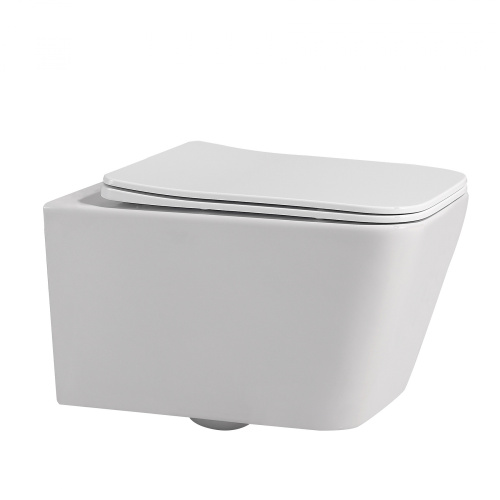 Унитаз подвесной Abber Rechteck AC1201 белый с сиденьем микролифт безободковый каскадный смыв