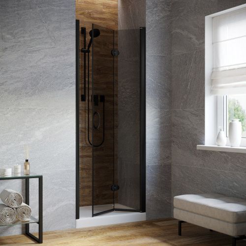 Душевая дверь Vegas-Glass GPS LUX GPS LUX 90 02М 07 R 90х200 стекло тонированное профиль черный