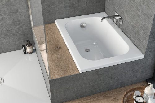 Ванна акриловая Kolpa-San MINI 945547 100х70 пристенная прямоугольная без каркаса Ванна акриловая Kolpa-San MINI 945547 100х70 пристенная прямоугольная без каркаса