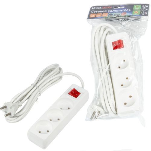 Удлинитель бытовой Uniel ULTRA (УЛТРА) S-CU3-3B WHITE