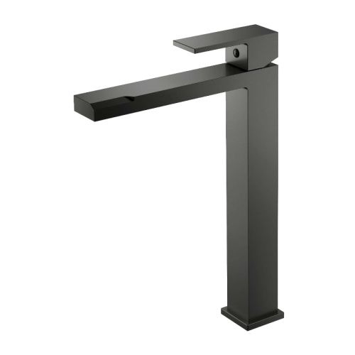 Смеситель для раковины Knotlor STABLE KN-24/GM на столешницу вороненая сталь