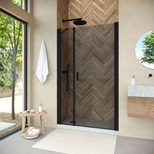 Душевая дверь Vegas-Glass EP-F-2 NOVO EP-F-2 NOVO 100 02М 07 R 100х190 стекло тонированное профиль черный