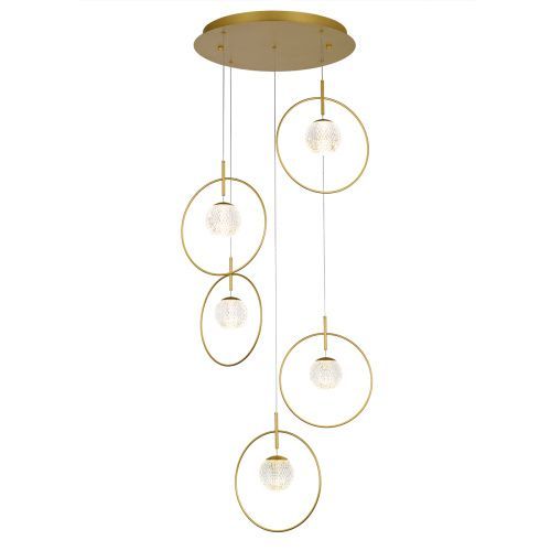Светильник подвесной Delight Collection Elliot Diamante (Еллиот Диаманте) MD21001043-5A gold